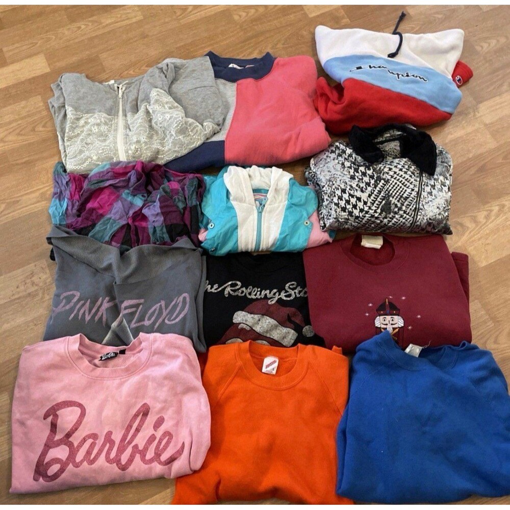 Vintage 90s Y2K Wholesale Clothing Lot - 12pc Bundle sweaters jackets tMix - Picture 1 of 8